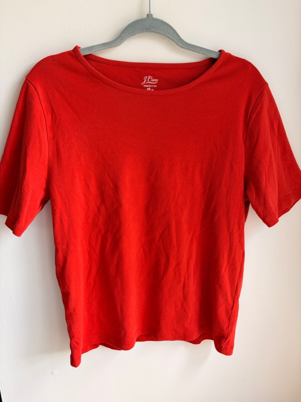 J. Crew Bright Red Short Sleeve Crewneck Tee